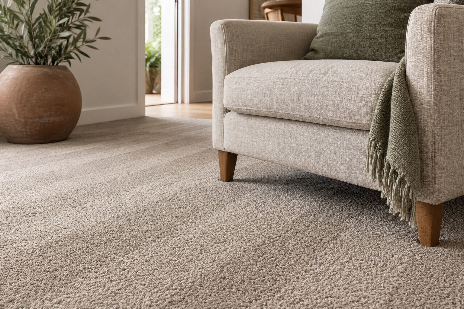 Illustrative freshly cleaned carpet in a South Perth interior